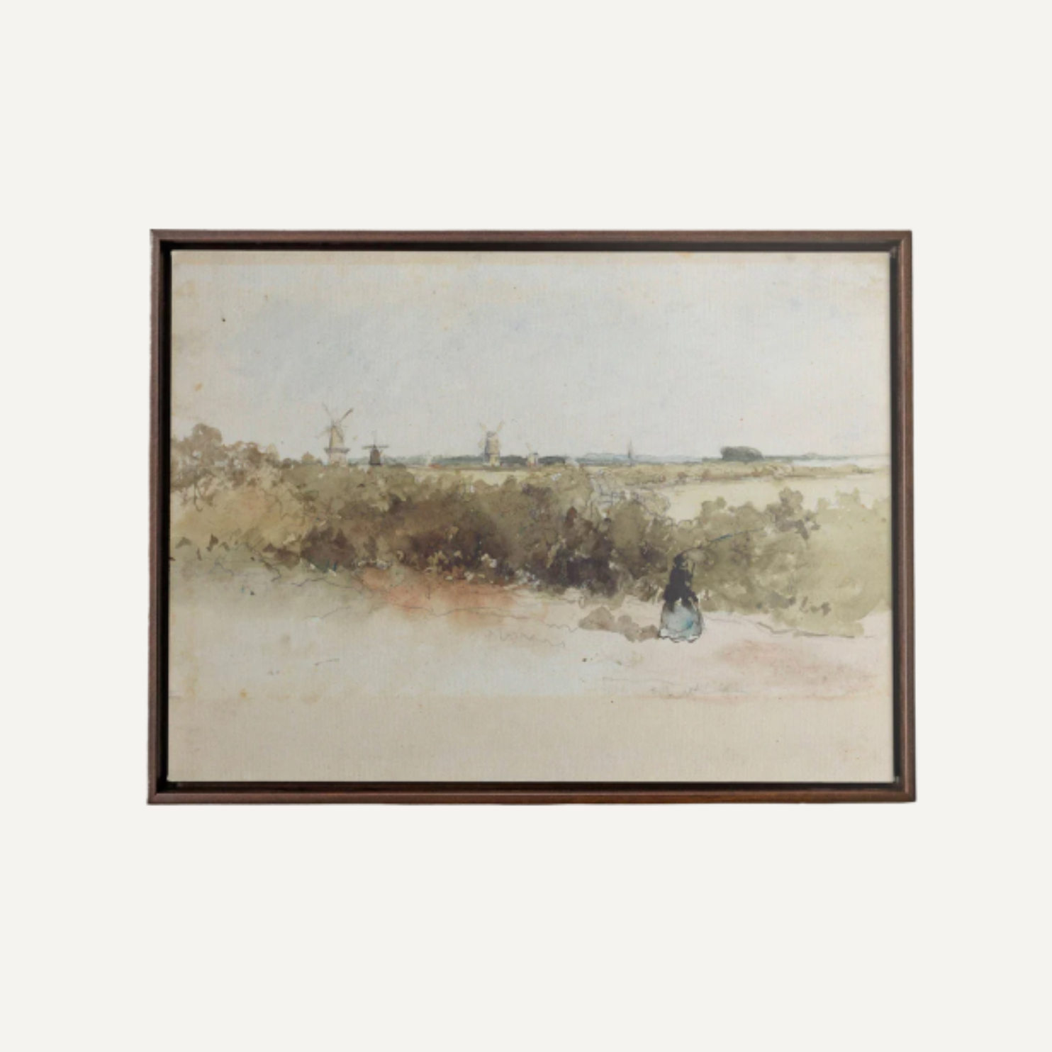 MORRIS GARDEN, Oeuvre sur toile étirée, encadré Brun Chêne