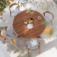 10155_Teak_Bok_outdoor_chair_21096_cushion_offwhite_10281_Teak_Circle_outdoor_table_WEB