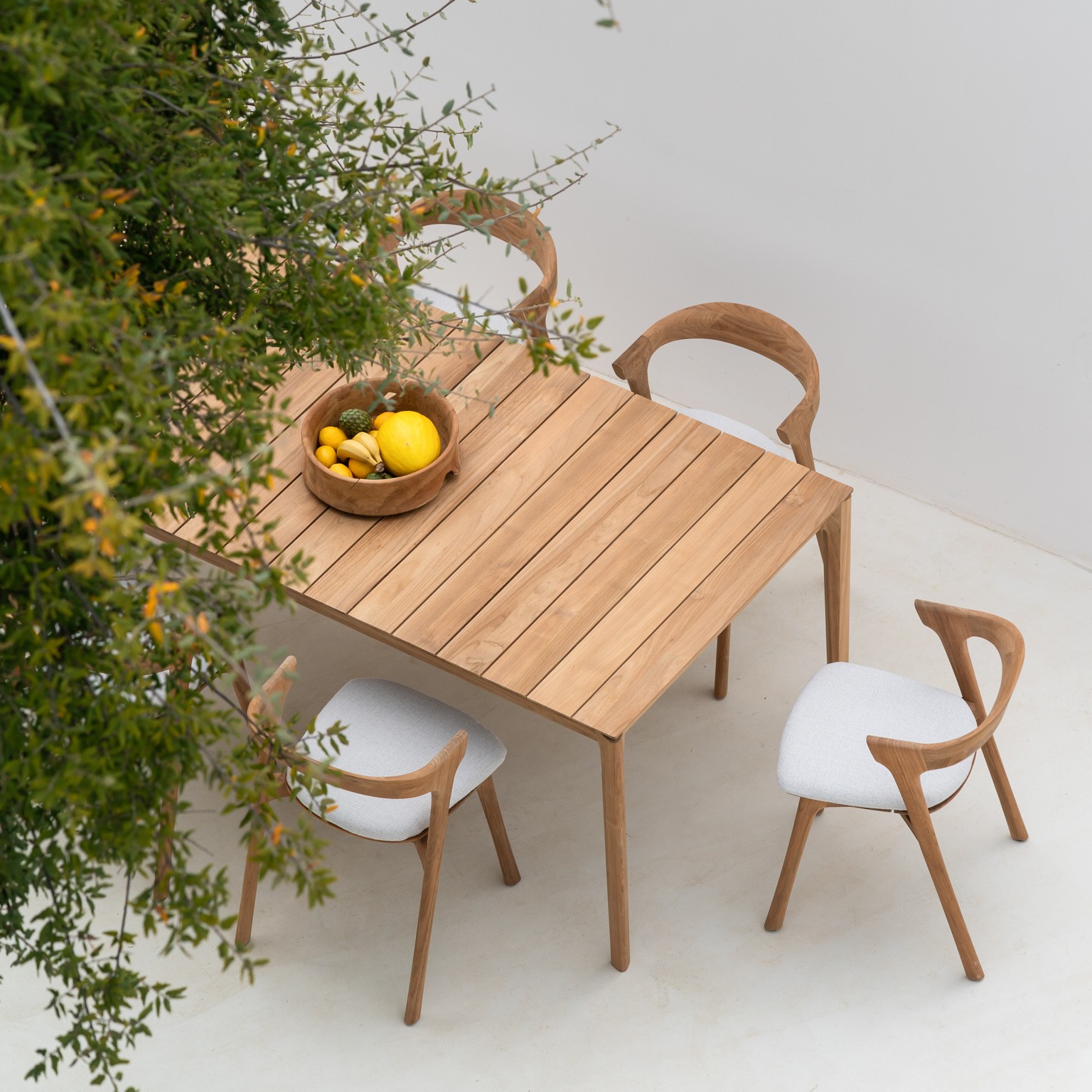 10271_Teak_Bok_outdoor_dining_table_10155_21096_Teak_Bok_outdoor_dining_chair_cushion_off_white_WEB